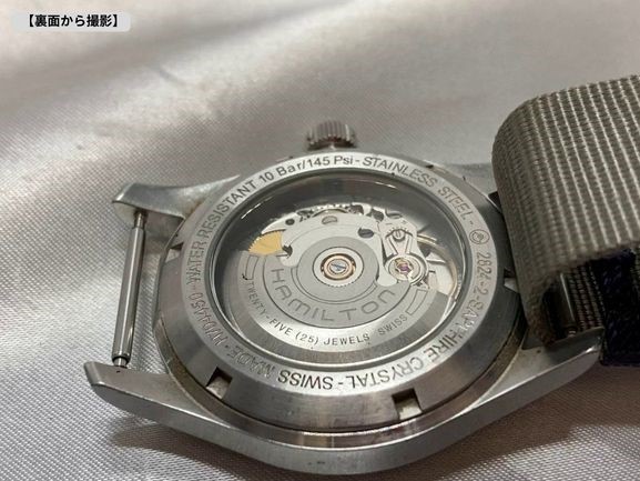 【可動品】HAMILTON ハミルトン 腕時計 カーキーフィールド 自動巻き 替えベルト2本 箱付属 H704450_画像2