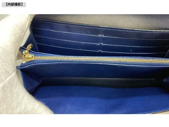 【中古】 LOUIS VUITTON ルイヴィトン 長財布 TN0153 モノグラム・ヴェルニ エナメル グランブルー色_画像4