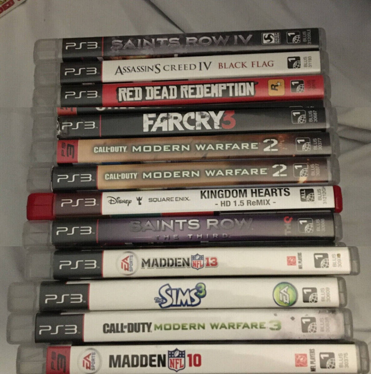 12 PS3 Games, Cases, Book Disc Quality A- to A+ Warfare, Assassin, COD, Madden 海外 即決