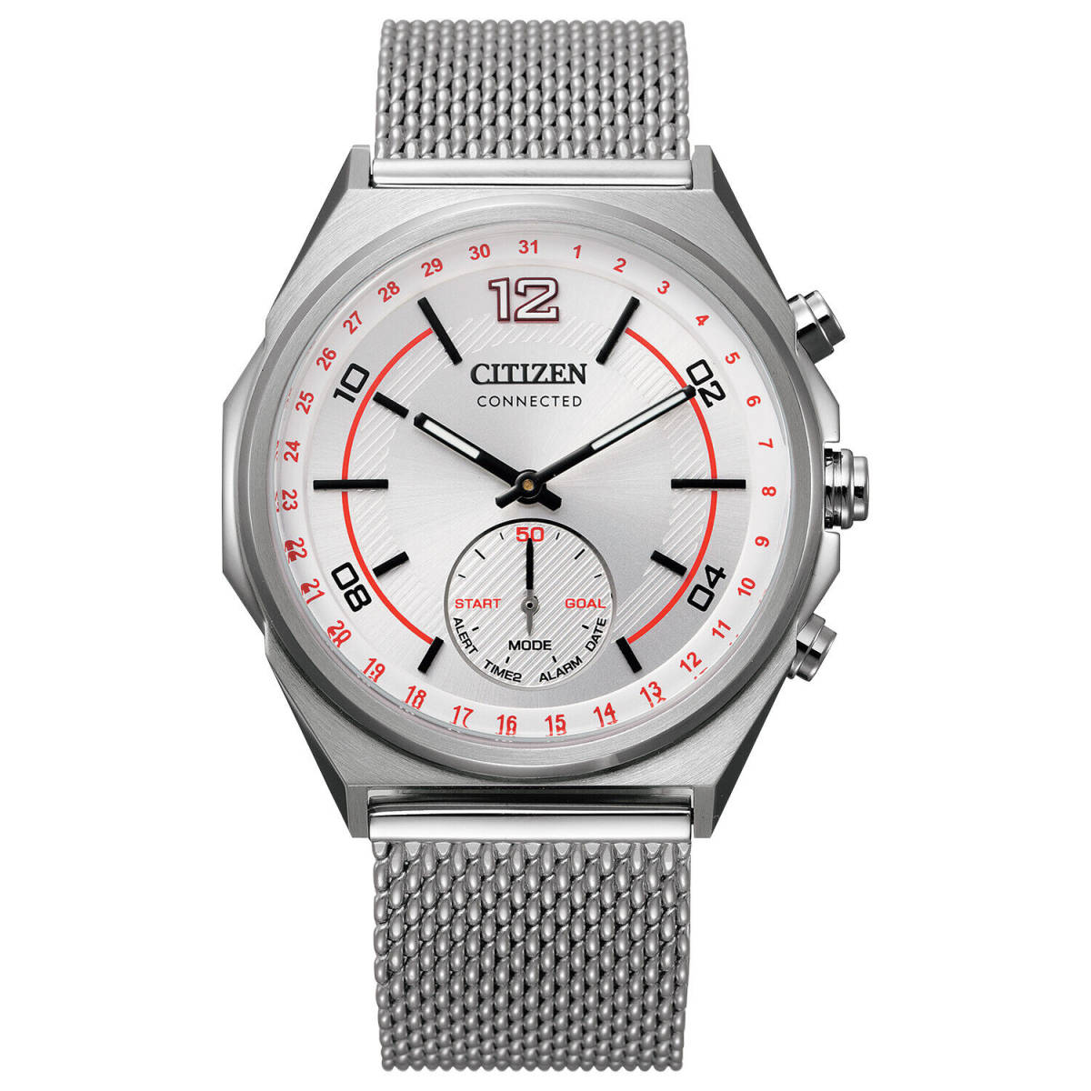 Citizen Connected Men's Bluetooth Milanese Band 42mm Smart Watch CX0000-71A 海外 即決