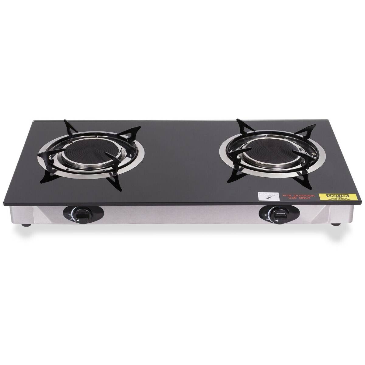 Barton 2 Stove Burner Polished W/ Stand