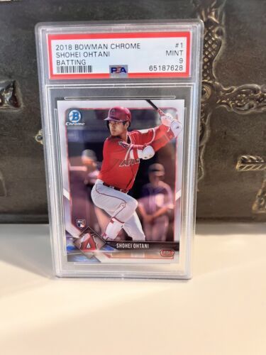 Bowman Chrome #1 Shohei Ohtani Batting Angels RC Rookie PSA 9