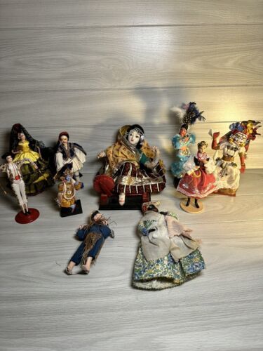 Vintage Lot Of 10 Mid Century Colorful CDolls Of The World. Many Rare! 海外 即決
