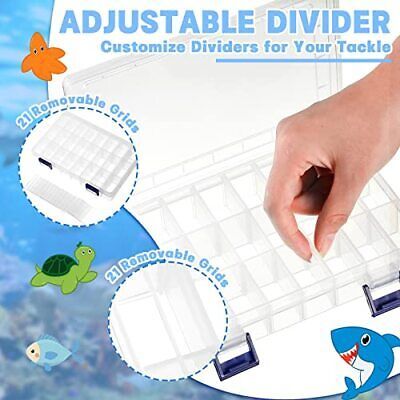 Fishing Tackle Boxes 3600 3700 Transparent Plastic Storage - Temu