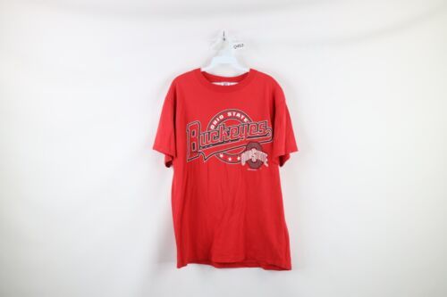 Vtg 90s Mens L Faded Script Spell Out Ohio State University Spell Out T-Shirt 海外 即決