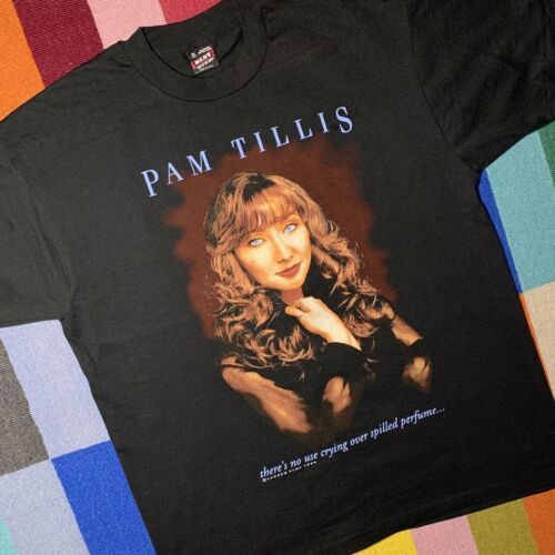 VTG 90s Pam Tillis T-Shirt XL Country Band Tour Concert Spilled Perfume UNWORN 海外 即決