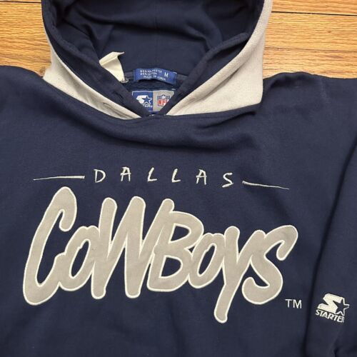 Vintage 90s Starter Dallas Cowboys Two Tone Hoodie Size Medium Men NFL 海外 即決