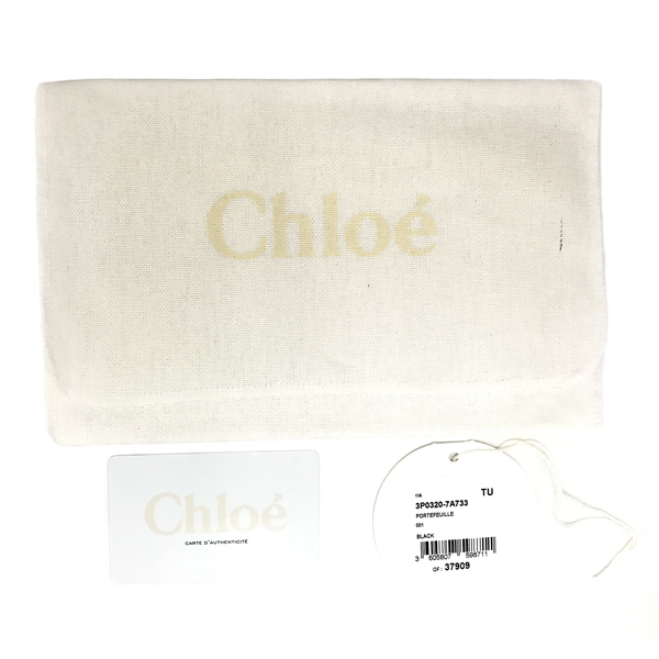 【中古】【やや傷や使用感あり】Chloe 長財布 ブランド クロエ 3P0320-7A733 ジップアラウンド ブラック R-CHLOE-W-0553-10_画像9