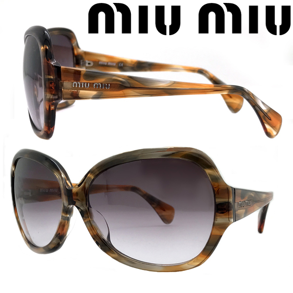 【中古】【非常に良い】miu miu サングラス ブランド ミュウミュウ グラデーションブラウン R-SMU09M-ADA6S1_画像1