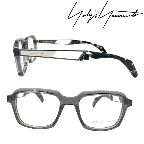 Yohji Yamamoto ヨウジヤマモト メガネフレーム ブランド クリアスモークブラウン 眼鏡 YY-19-0071-01