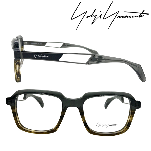 Yohji Yamamoto ヨウジヤマモト メガネフレーム ブランド スモークカーキハーフ 眼鏡 YY-19-0071-03