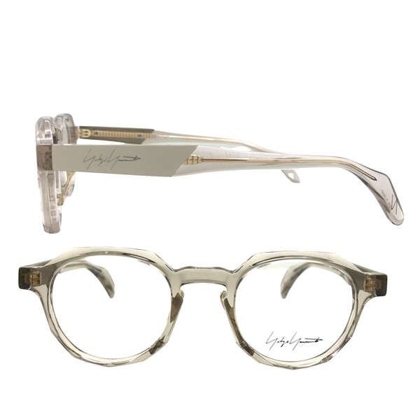 Yohji Yamamoto Yohji Yamamoto glasses frame brand clear beige glasses YY-19-0070-02