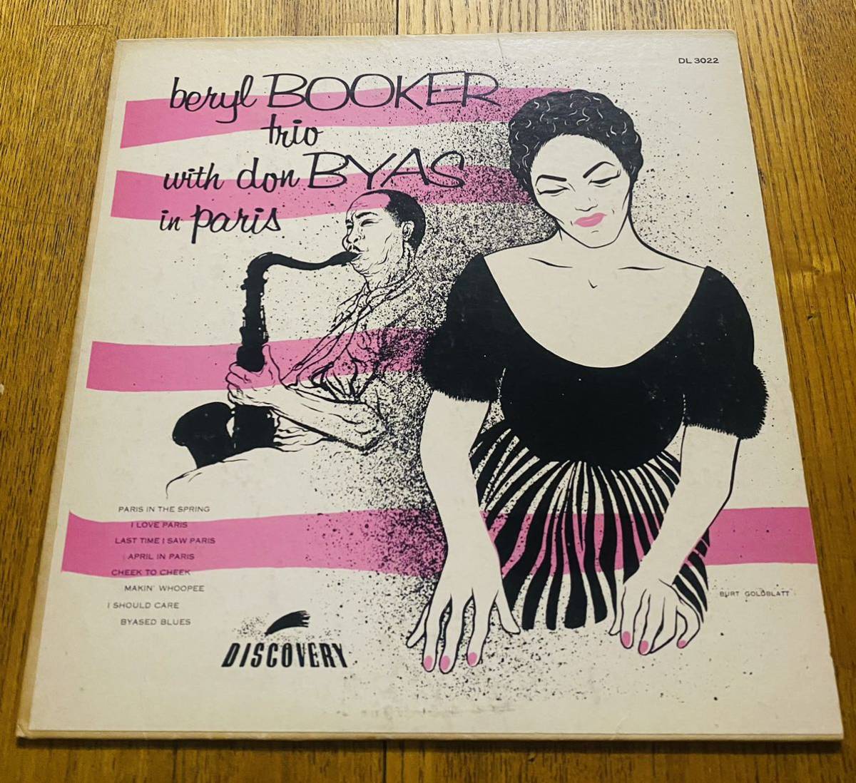 Don Byasを迎えた人気女流ピアニストの希少パリ録音/‘54米Discovery 10吋/ Beryl Booker Trio [With Don Byas In Paris]/Burt Goldblatt_画像2