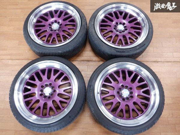 XXR 531 ホイール 18インチ 8.5J +35 PCD100 PCD114.3 マルチ 5穴 4本 215/40ZR18 タイヤ付 塗装品 GDAインプレッサにて ★ 棚1H12