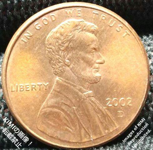 1セント硬貨 2002 D アメリカ リンカーン 1ペニー 貨幣芸術 #KIMIcoins #KIMIの商品 1 Cent Lincoln 1Penny United States coin 2002 D_画像1