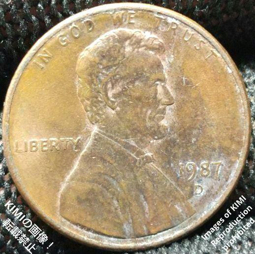 1セント硬貨 1987 D アメリカ合衆国 リンカーン 1セント硬貨 1ペニー-