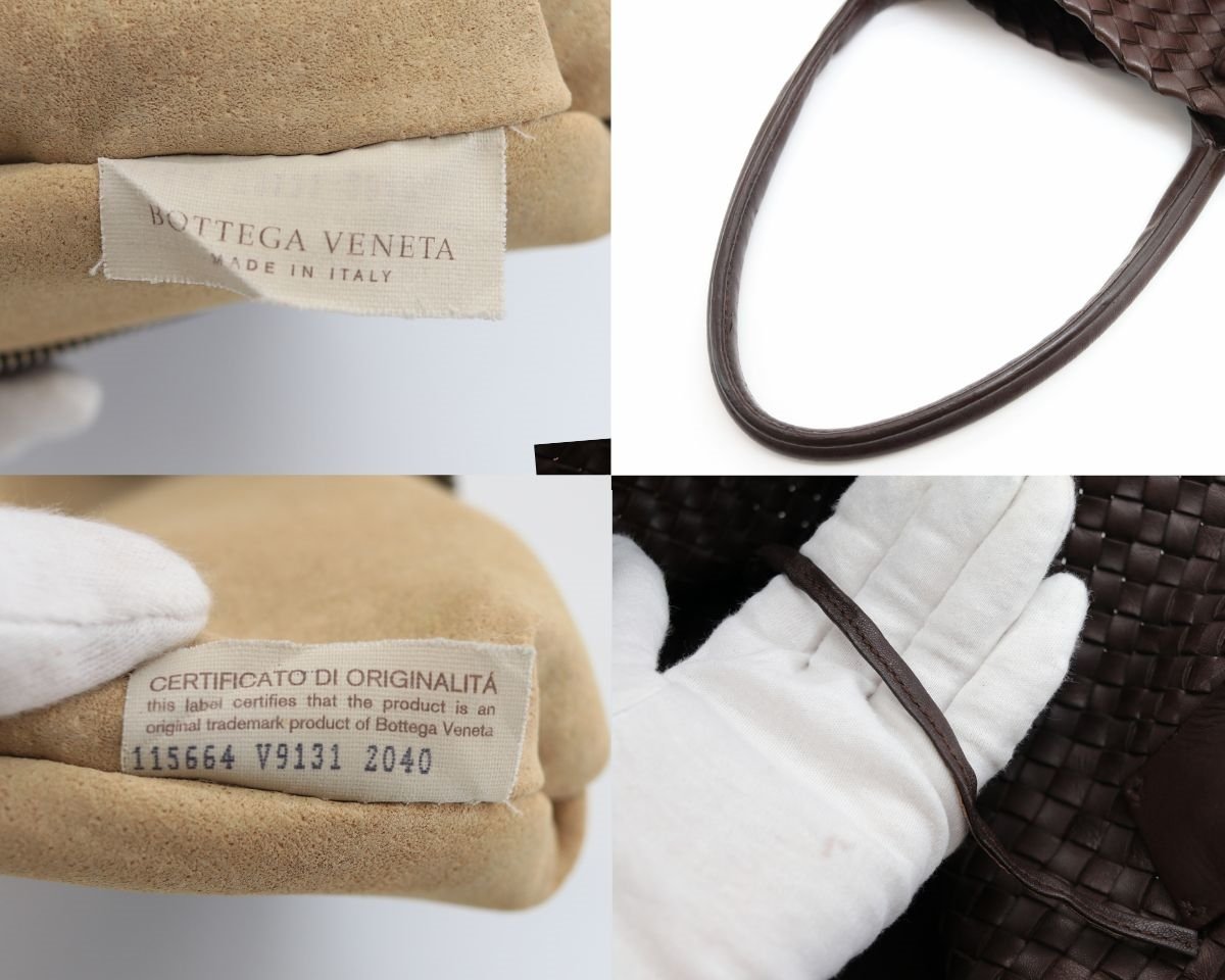 レア ■世界500個限定■ 1円 BOTTEGA VENETA ボッテガヴェネタ イントレチャート カバ MM トートバッグ バッグ A4_画像9