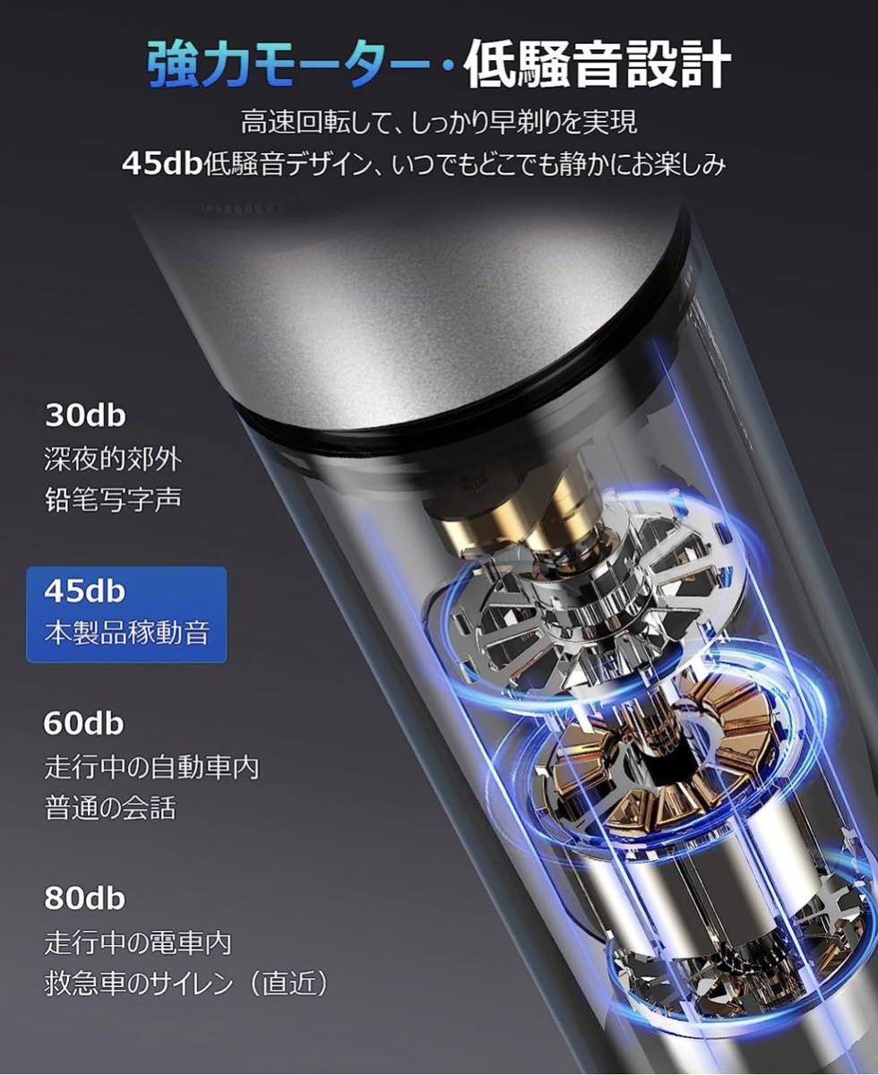 値下げ メンズシェーバー 髭剃り メンズ 電気シェーバー 2023新登場 知能自動変速 21枚内刃 自動研磨 超低騒音 回転式 乾湿両用 深剃り