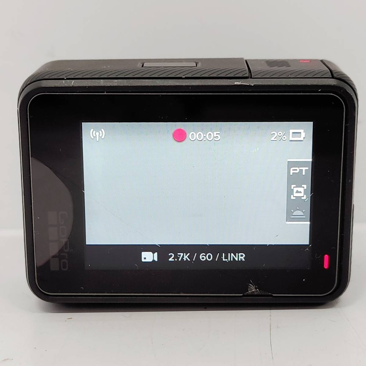 ●動作品 ゴープロ ASST1 アクションカメラ GoPro ブラック 付属品多数 4K 防水 GPS機能 2型液晶 動画撮影 S2101_画像3