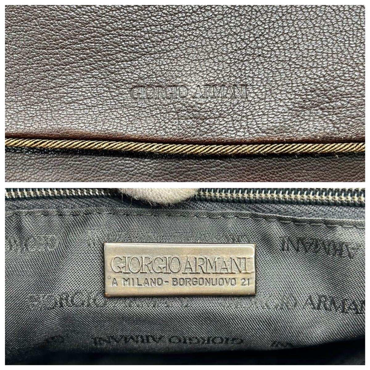 1円○美品○ GIORGIO ARMANI ジョルジオアルマーニ ショルダーバッグ