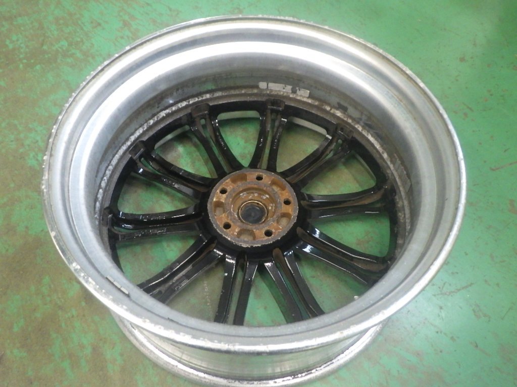 【個人宅配不可】中古 WORK シュバート SW1 20x8.5JJ 5H 114.3 20インチ アルミホイール 4本セット (棚5258-401)_画像9