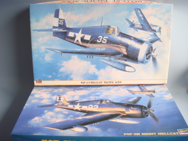 ★即決F6F-5&F6F-5N ヘルキャット ２機セット 1/32 ハセガワ　限定品　未開封★_画像1