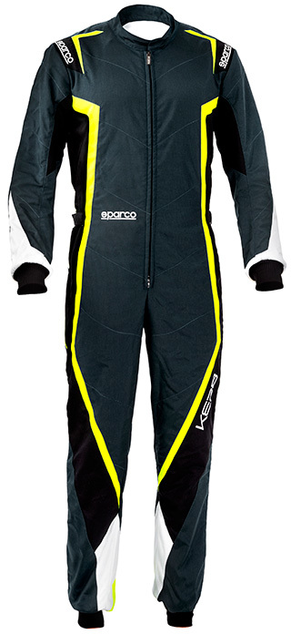 【新品】SPARCO スパルコ レーシングスーツ KERB カーブ CIK/FIA Level-2公認 グレー/イエロー Lサイズ