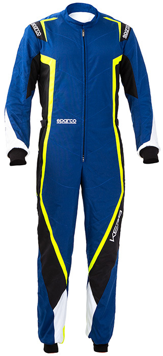 【新品】SPARCO スパルコ レーシングスーツ KERB カーブ CIK/FIA Level-2公認 ブルー/イエロー Lサイズ