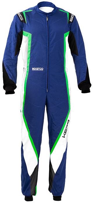【新品】SPARCO スパルコ レーシングスーツ KERB カーブ CIK/FIA Level-2公認 ブルー/グリーン Sサイズ