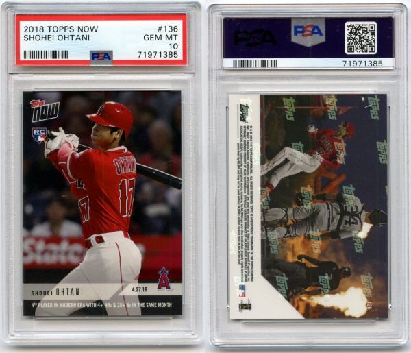 PSA10 GEM MINT 大谷翔平2018 Topps Now #136 SHOHEI OHTANI ルーキー