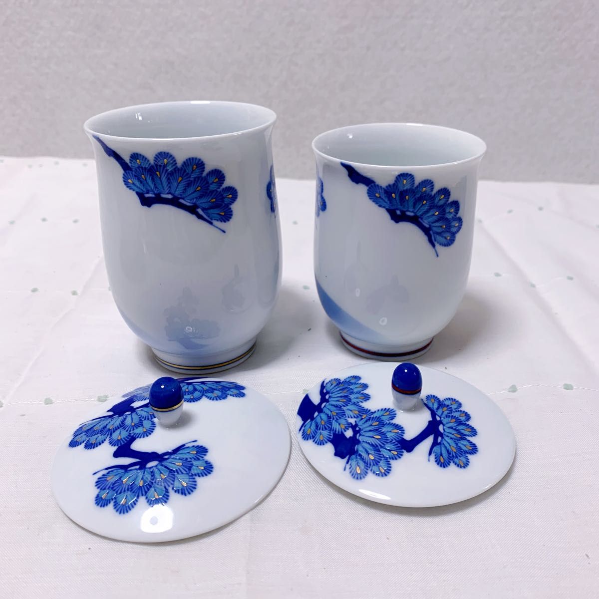 稀少品レア 香蘭社KORANSHA 睦揃 翁と媼 高砂夫婦茶碗と湯呑みセット 深川製磁