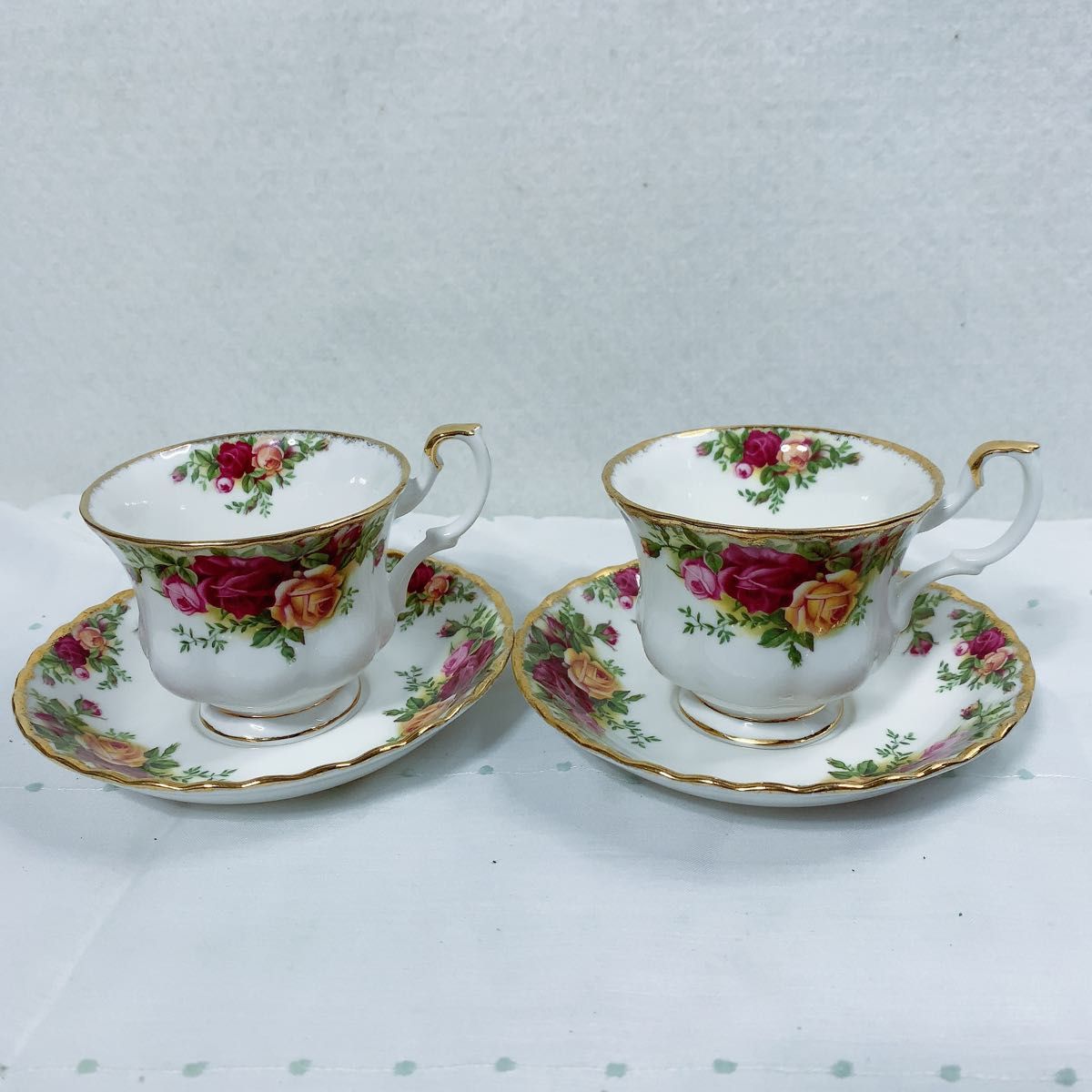 ROYAL ALBERT ロイヤルアルバート COUNTRY ボーンチャイナ　オールドカントリーローズ カップ&ソーサー2客