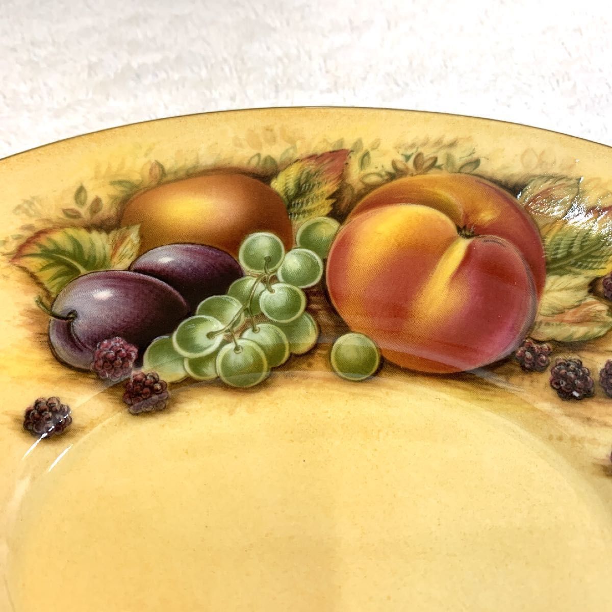 エインズレイ AYNSLEY オーチャードゴールド プレート 絵皿 楕円皿　フルーツ皿 4枚セット