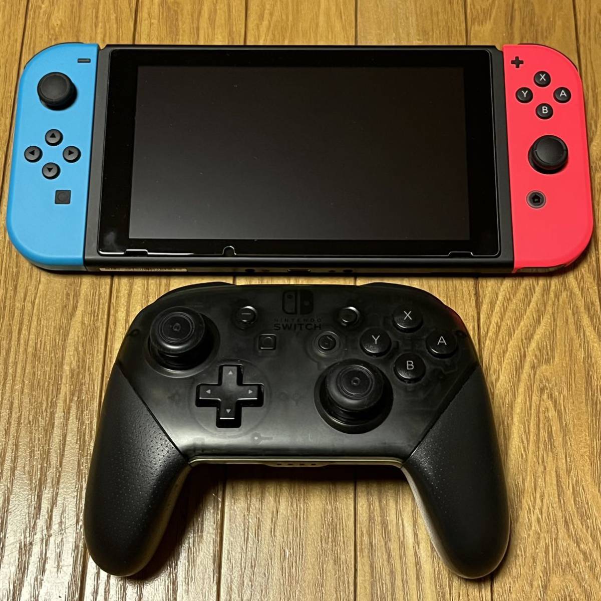 中古 新型Nintendo Switch ゼルダの伝説 ティアキン ＆純正プロコンセット バッテリー強化版 ニンテンドースイッチ本体