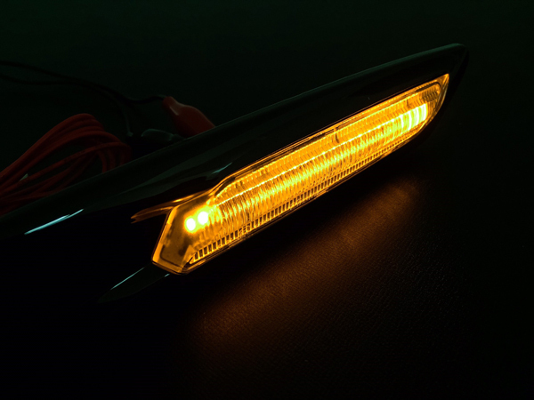 ユーロスタイル 18系 クラウン LED サイドマーカー [クリア/メッキリム] ポジション機能付き デイライト ツインカラー_画像4