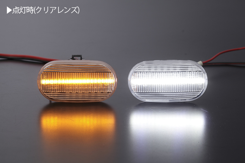 ポジション付き シーケンシャル ウインカー LED サイドマーカー クリア/白光 キャリイ DA63T ～6型/DA62T/DA52T キャリィ トラック_画像3