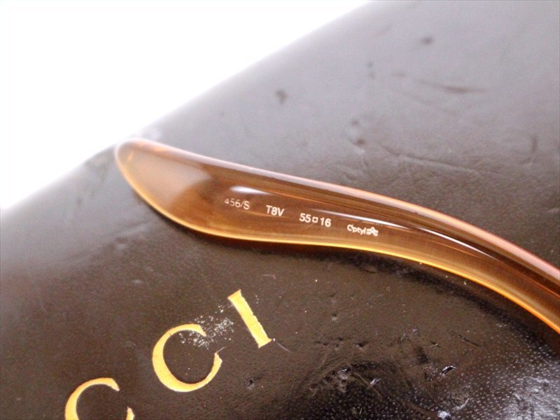 GUCCI サングラス ゴールド金具 ブラウン ケース付き 購入品につきお