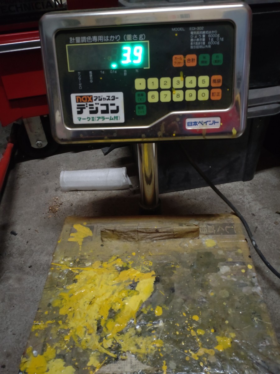  paints measurement vessel Japan paint NAX adjuster teji Konma -ks Lee alarm attaching 6Kg total measuring measure map .