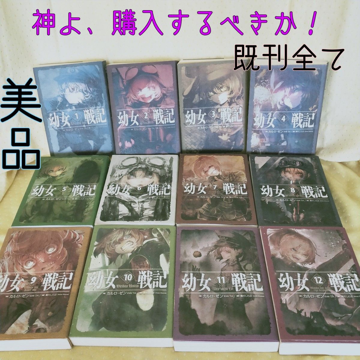 【美品】幼女戦記 全巻 小説 ノベル　1～12巻 既刊セット