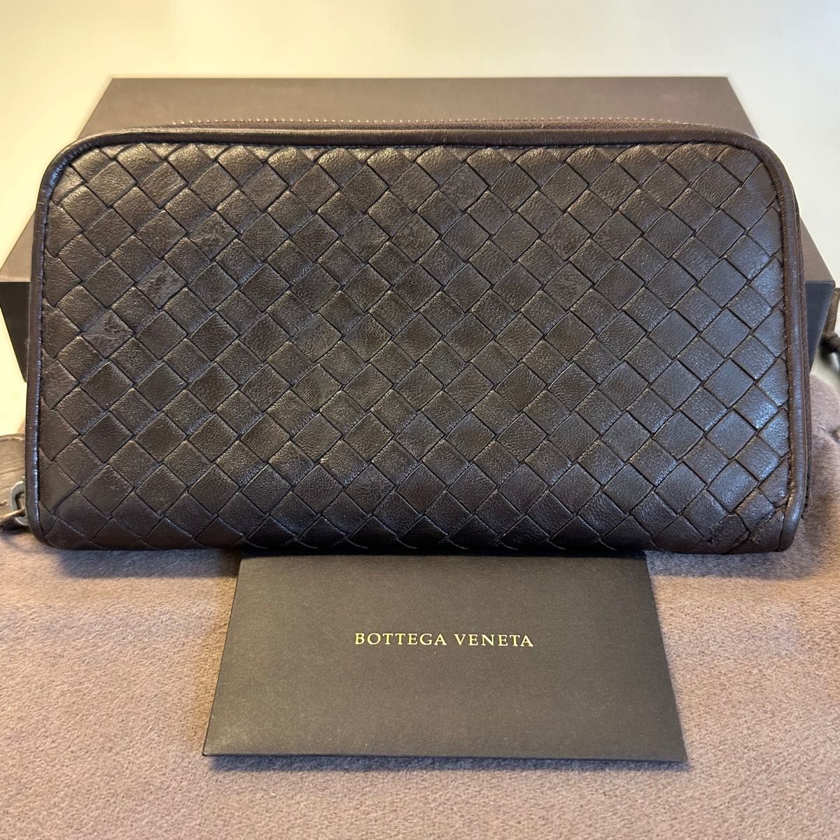 未使用に近い ボッテガヴェネタ BOTTEGA VENETA 財布 長財布 イントレ