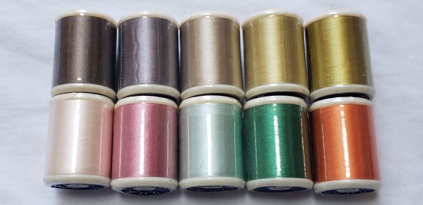  thread 980 Kuroneko seal sewing-cotton 50 number 130m silk 100% 10 color 10 point unused cheap! including in a package welcome!