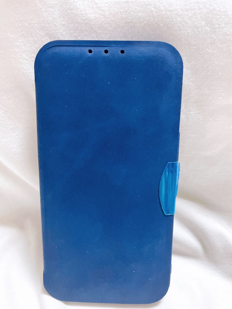 iPhone 13 Pro 用ケース カードスロット磁気クロージャーブックプレミアムPUレザーフリップウォレット電話ケース,ブルー