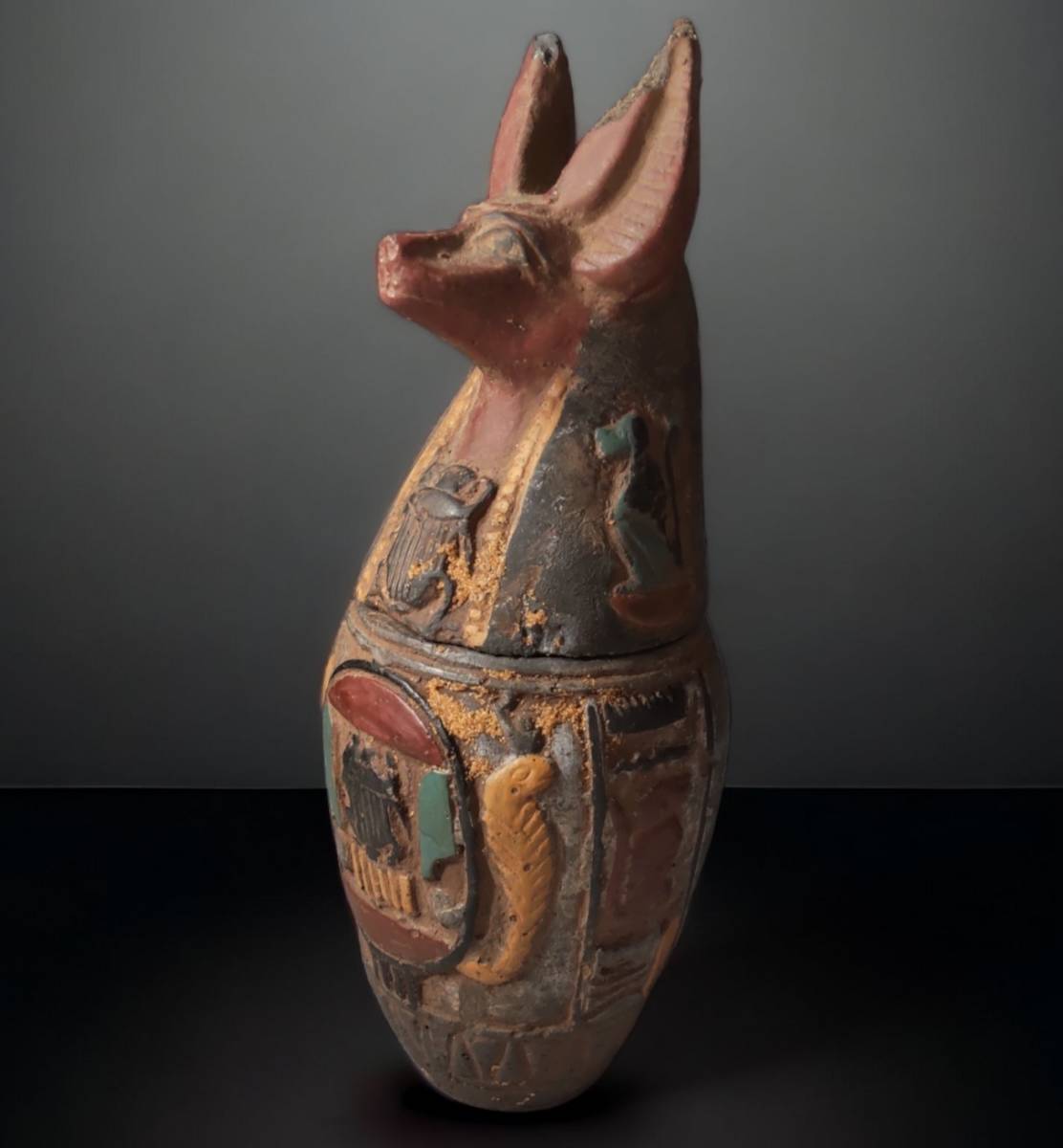 低額出品】古代エジプト カノプス壺☆ウシャブティ ヒエログリフ