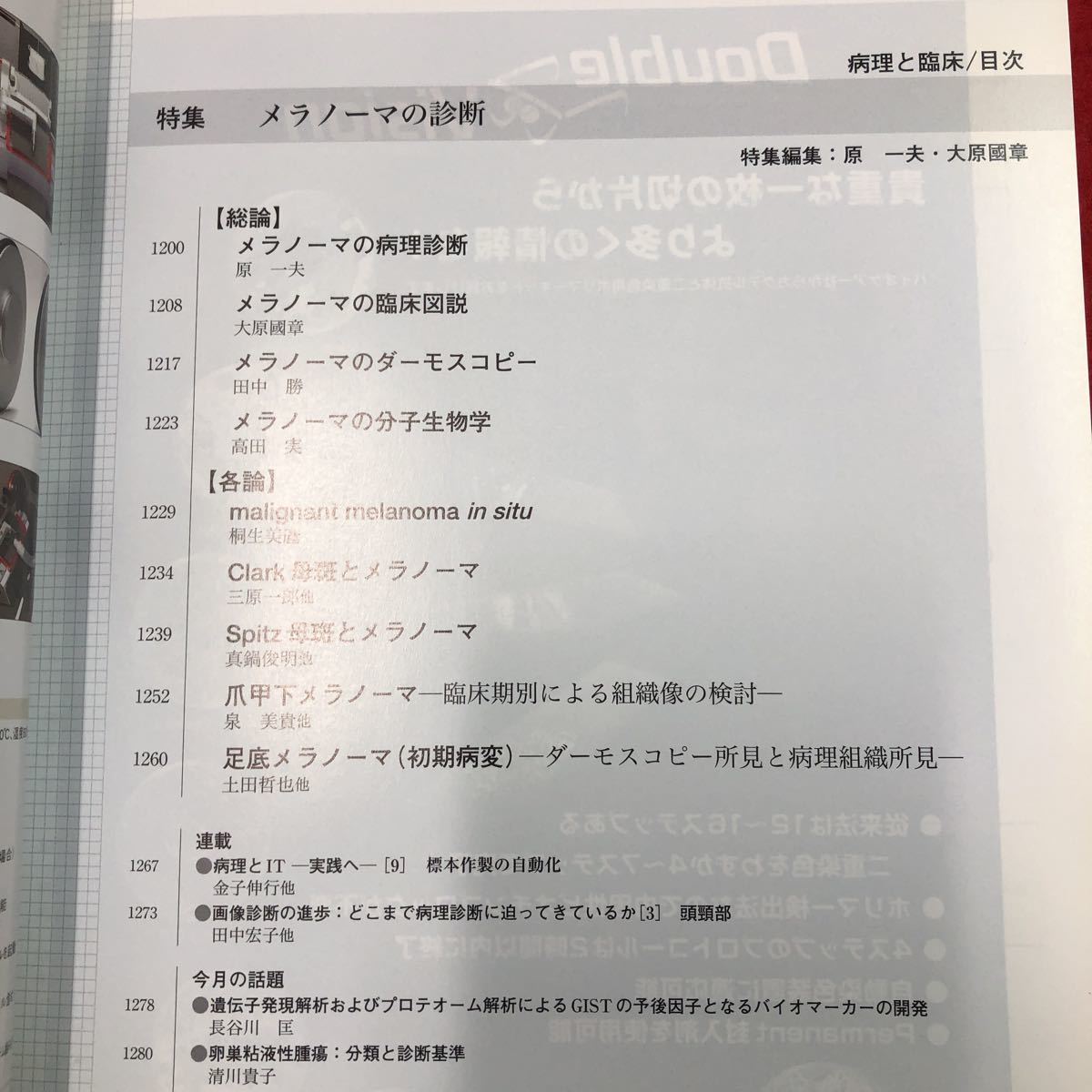 S6h-234 病理と臨床 2007年12月号 vol.25 No.12 メラノーマの診断 平成19年12月1日 発行 文光堂 医学 研究 雑誌 病理学 臨床 メラノーマ_画像3