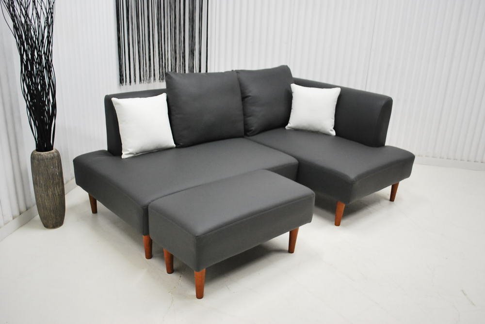  great special price outlet free shipping article limit gray grey scratch . strong material couch sofa set put person freely L type stool attaching ottoman attaching 
