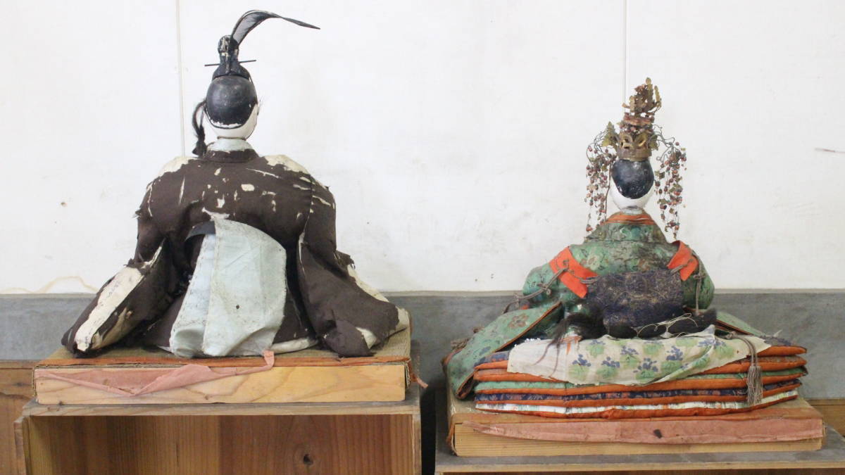 文明館】享保雛 木箱付き 雛人形 男雛 女雛 江戸時代 時代物 文明館】享保雛 木箱付き 雛人形 男雛 女雛 江戸時代 時代物