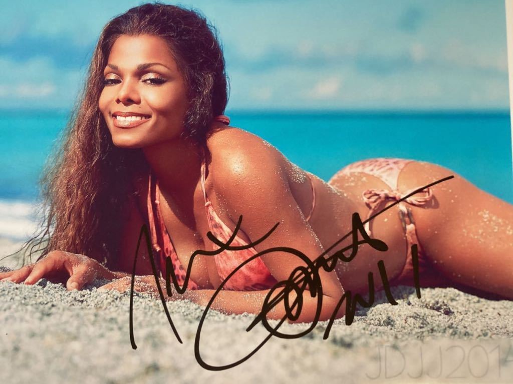 ジャネット・ジャクソン直筆サイン入り超大型写真…Janet Jackson…24_画像1