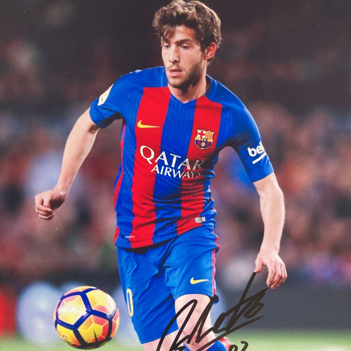 セルジ・ロベルト直筆サイン入り大型写真…Sergi Roberto…スペイン代表サッカー選手…23_画像2