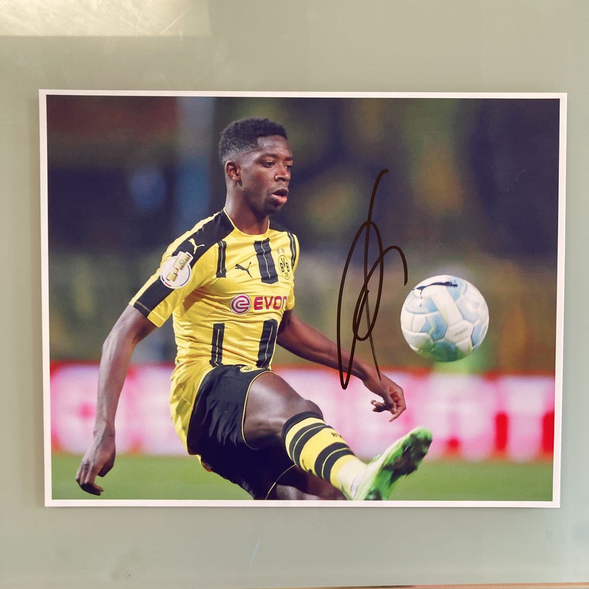 ウスマヌ・デンベレ直筆サイン入り超大型写真…Ousmane Dembl…フランス代表サッカー選手…17_画像3