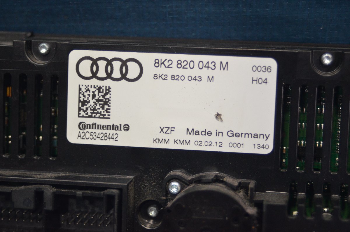 Audi アウディ A4 8KCAB 8KCALF 8KCDH 8KCDN 8K 純正　エアコン操作パネル ACスイッチ_画像3